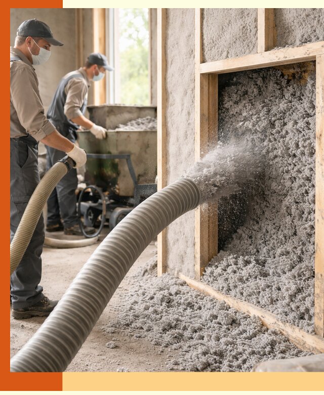 Утепление коттеджа эковатой в Бугуруслане с гарантией качества