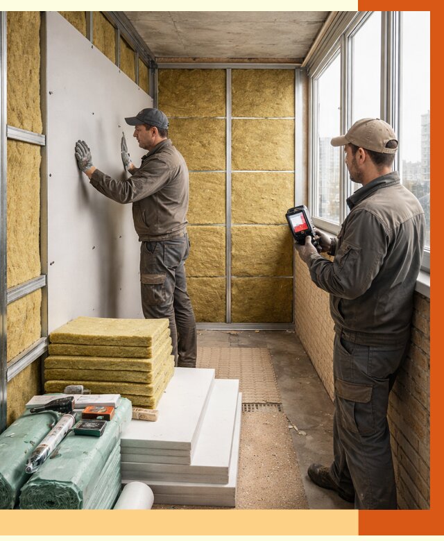 Утепление балкона в Бугуруслане от 4586 руб. под ключ | ТепломастерБгр